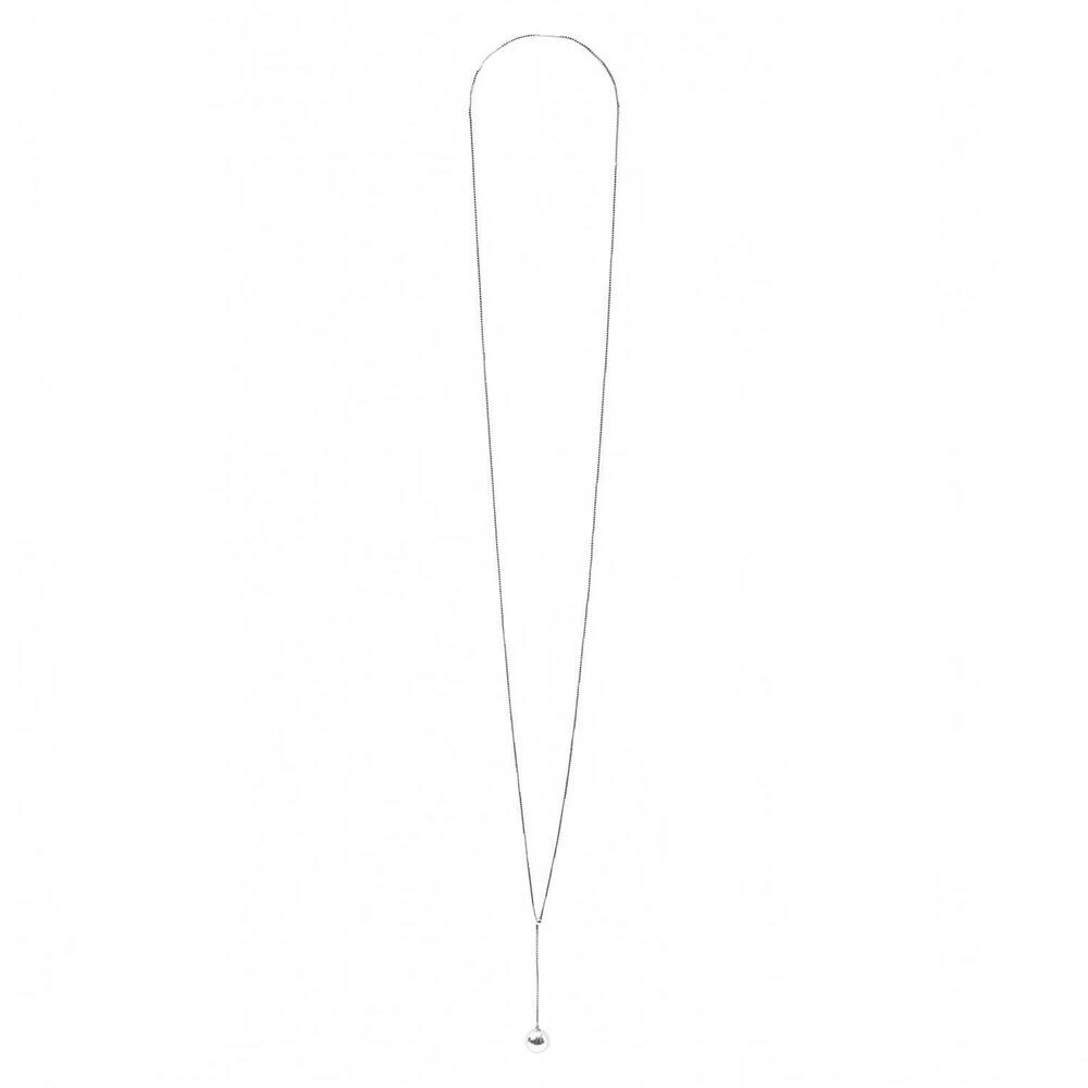 NEW BOTTEGA VENETA women's bolo closure necklace in silver
